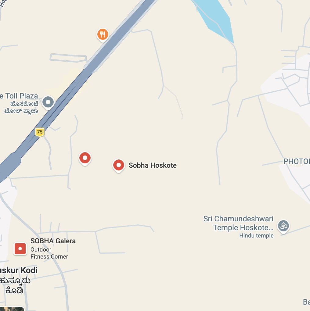 Sobha Hoskote Location Map